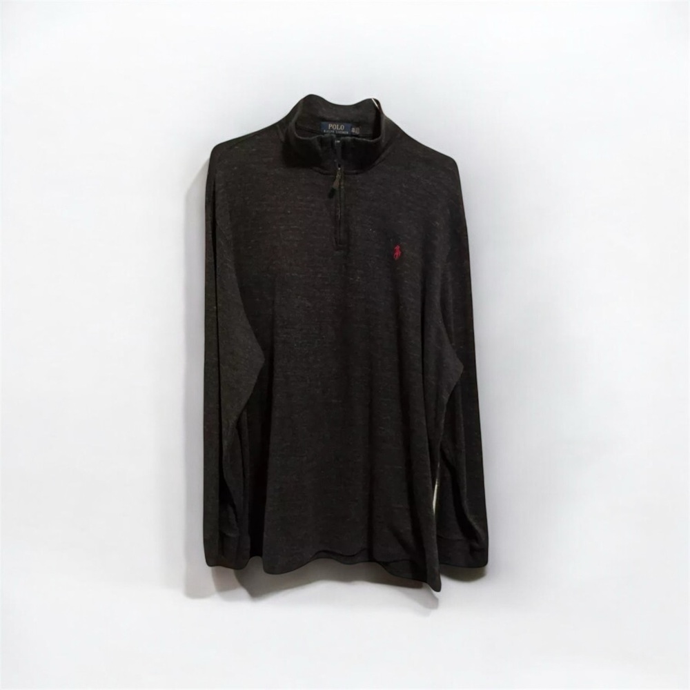 Polo Ralph Lauren Men’s Big and Tall Estate Rib Pullover Dark Gray XXL - Picture 2 of 4